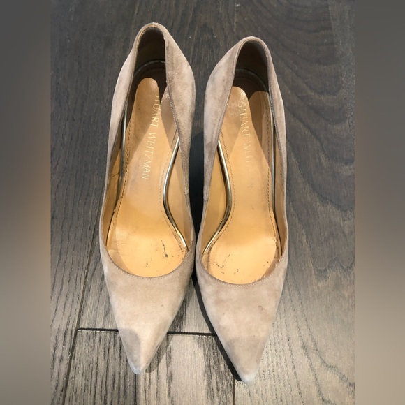 Authentic Stuart Weitzman  suede nude pump - Picture 6 of 7